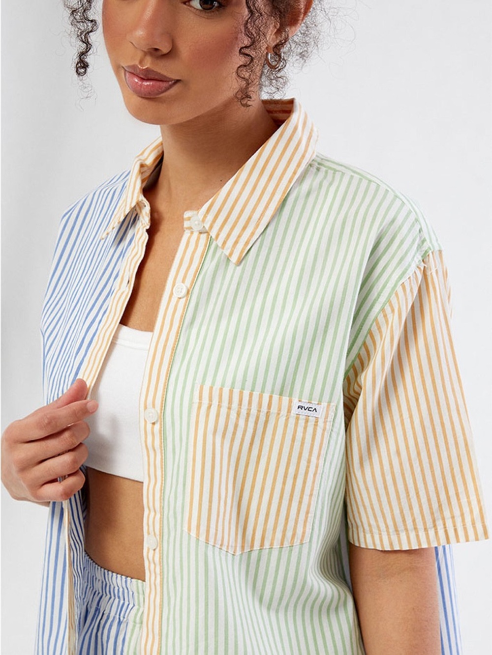 RVCA Nauti Shirt - Short Sleeve Shirt for Women - Small - Picture 11 of 12
